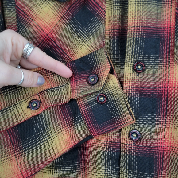 DIXXON DBK Dirt Bike Kidz Button Up Flannel Orange, Yellow - Picture 8 of 16